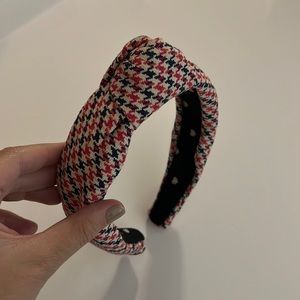 Lele Sadoughi Checkered Knotted Headband